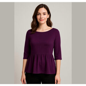 Loft LOFT women top blouse tunic sweater wool blend Sz M